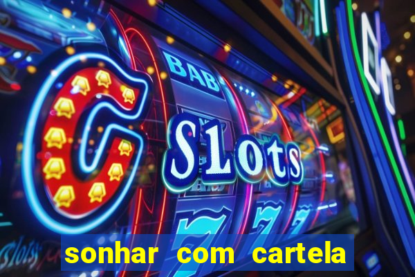 sonhar com cartela de bingo